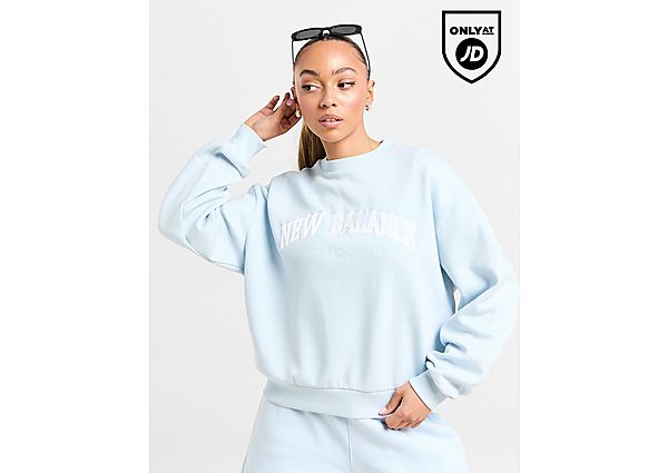 New Balance Logo Crew Sweatshirt Blue