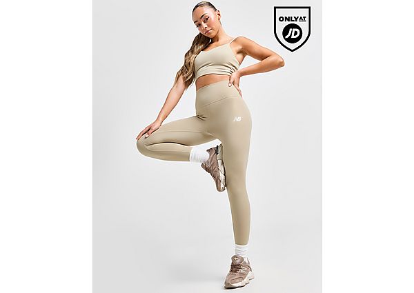 New Balance Logo Tights Brown