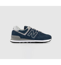 New Balance Mens 574 Trainers Navy Grey Green Leaf In Blue