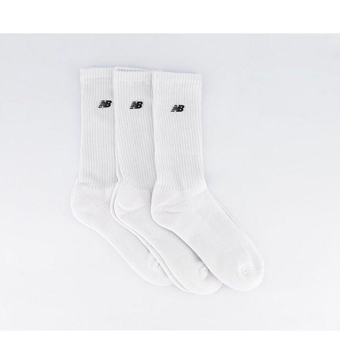 New Balance Socks Kids Nb Patch Logo Crew Socks White