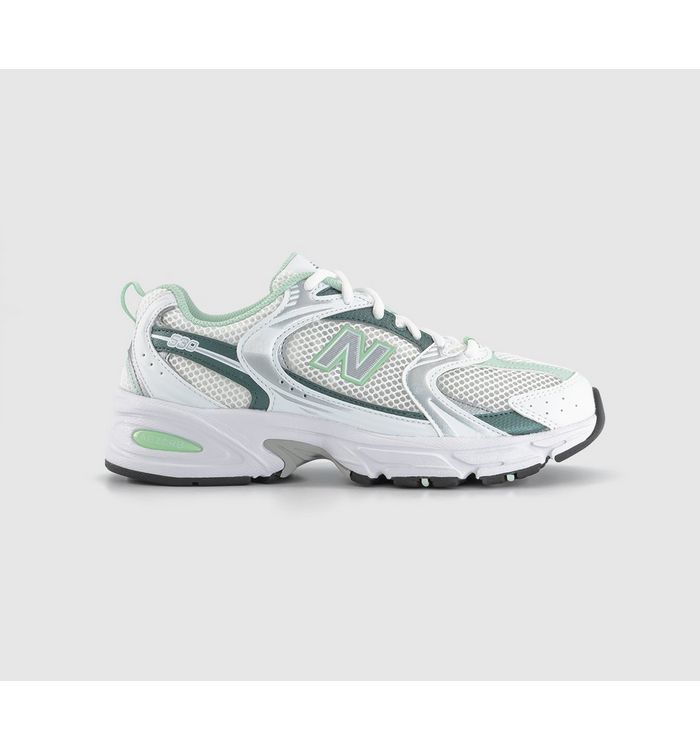 New Balance Womens Mr530 Trainers White Khaki Green Mesh/Synthetic