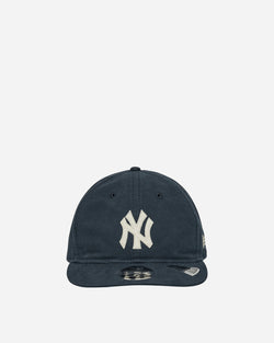 New Era New York Yankees Canvas Felt Logo Retro Crown 9FIFTY Strapback Cap Navy