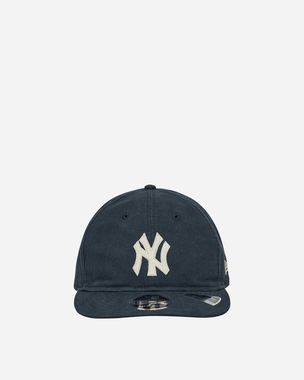 New Era New York Yankees Canvas Felt Logo Retro Crown 9FIFTY Strapback Cap Navy