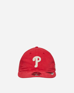 New Era Philadelphia Phillies Canvas Felt Logo Retro Crown 9FIFTY Strapback Red