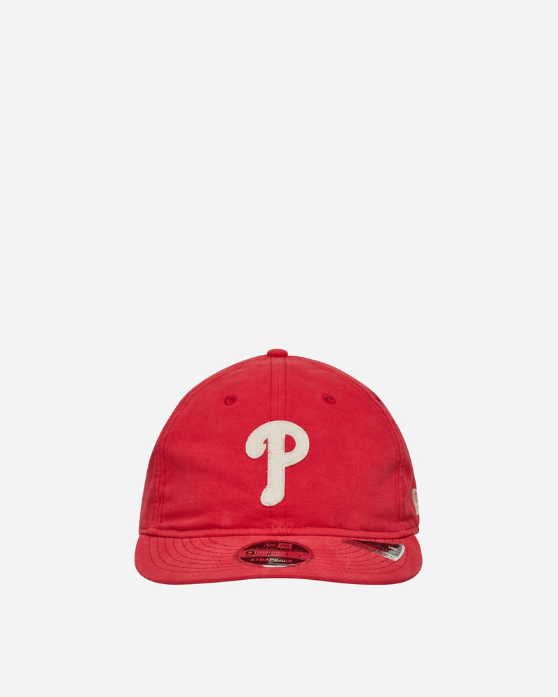 New Era Philadelphia Phillies Canvas Felt Logo Retro Crown 9FIFTY Strapback Red