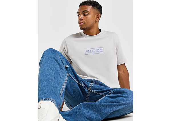 Nicce Fade Box Logo T-Shirt Grey