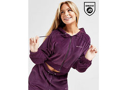 Nicce Velour Full Zip Hoodie Purple