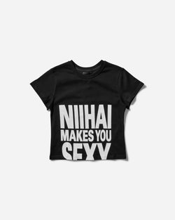 Nii Hai Women s Sexy Baby Tee Black