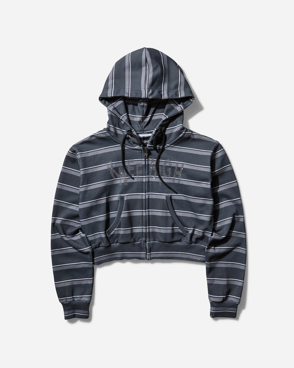 Nii Hai Striped Knee High Hoodie Grey