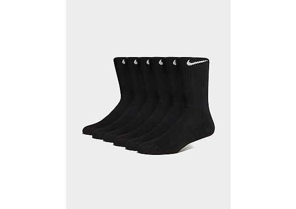 Nike 6Pack Everyday Cushioned Training Crew Socks Black