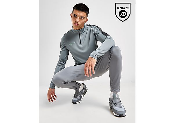 Nike Academy 1 4 Zip Top Smoke Grey Dark Smoke Grey Vapour Green