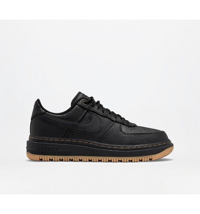 Nike Air Force 1 Mens Black Leather Luxe Trainers