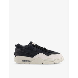 Nike Air Jordan 4 branded leather and mesh low-top trainers | LYBSTORE