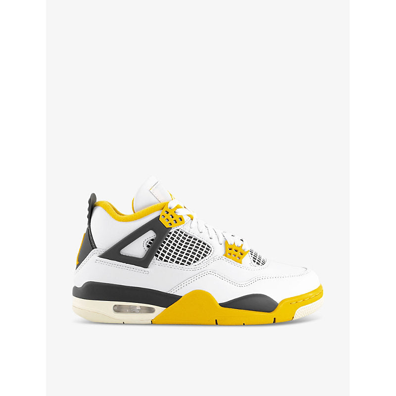 Nike Air Jordan 4 branded leather high-top trainers | LYBSTORE