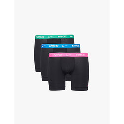 Nike Branded-waistband pack of three stretch-cotton boxer briefs | LYBSTORE