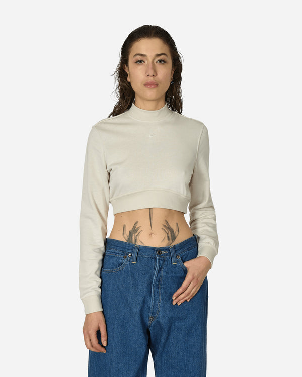 Nike Crewneck Cropped French Terry Top Light Orewood Brown