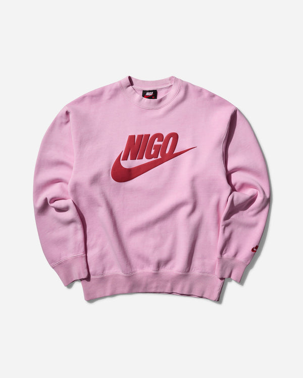 Nike Men s Nigo Fleece Crewneck Sweatshirt Pink Rise / Gym Red