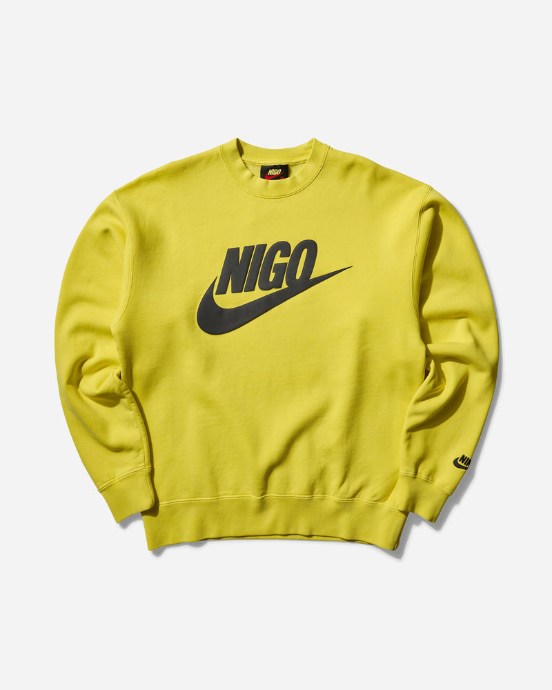 Nike Men s Nigo Fleece Crewneck Sweatshirt Speed Yellow / Black