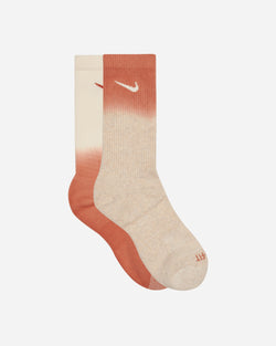 Nike Everyday Plus Cushioned Crew Socks Red / Cream