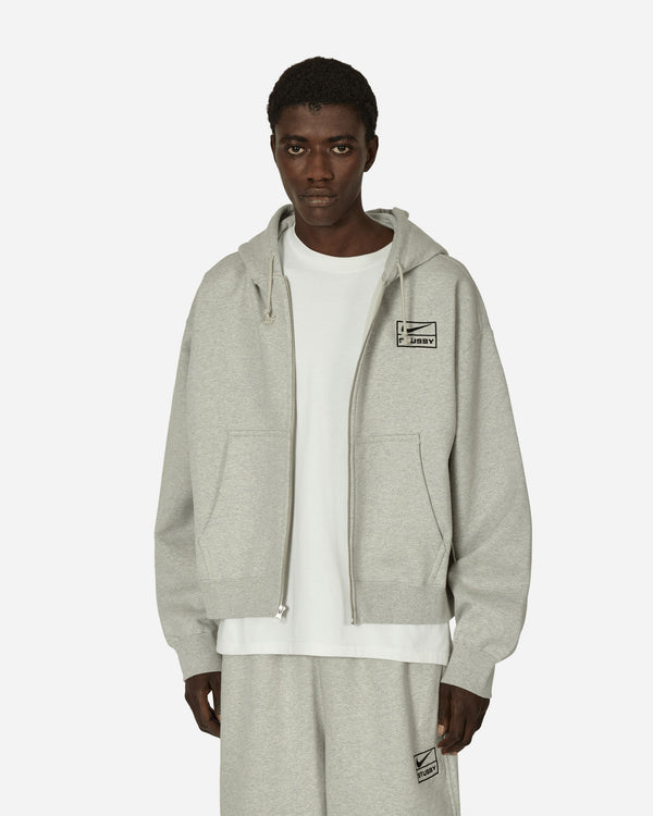 Nike Stüssy Full-Zip Fleece Hoodie Grey Heather