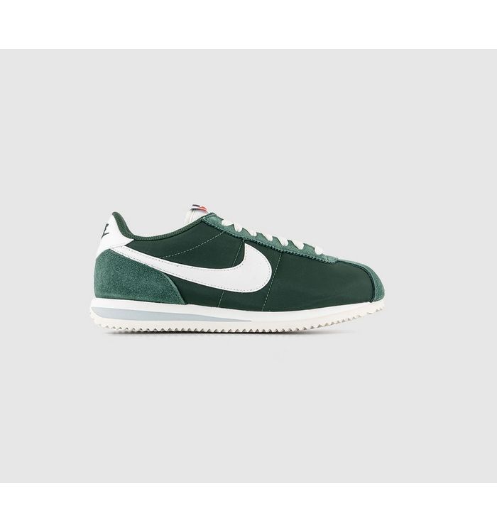 Nike Cortez Trainers Fir Sail Light Silver Team Orange White In Natural