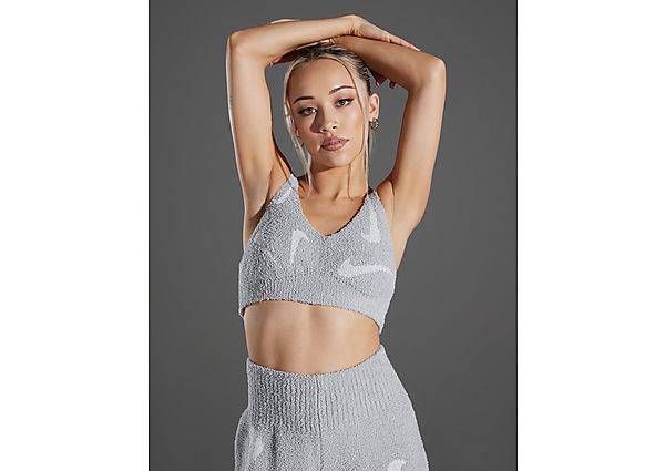 Nike Cosy Knit Sports Bra Light Smoke Grey