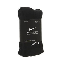 Nike Dri-fit Cushion Crew 3 Pack Socks Black White