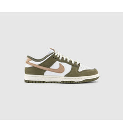 Nike Dunk Low Retro Trainers Medium Olive Hempsummit Whitesail In Green