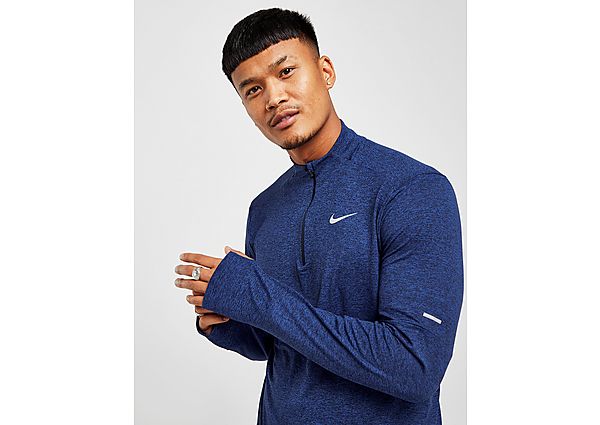 Nike Element DriFIT 1 2 Zip Running Top Obsidian Game Royal Heather , Obsidian Game Royal Heather