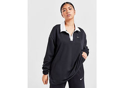 Nike Essential Oversized Polo Shirt Black