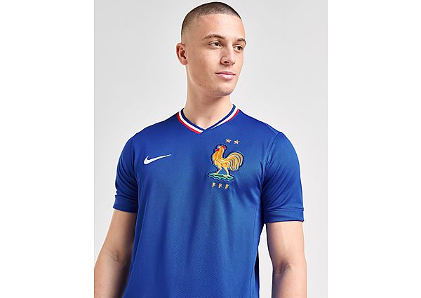 Nike France 2024 Home Shirt Bright Blue University Red White