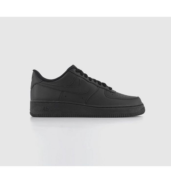 Nike Mens Air Force 1 07 Trainers Black Leather