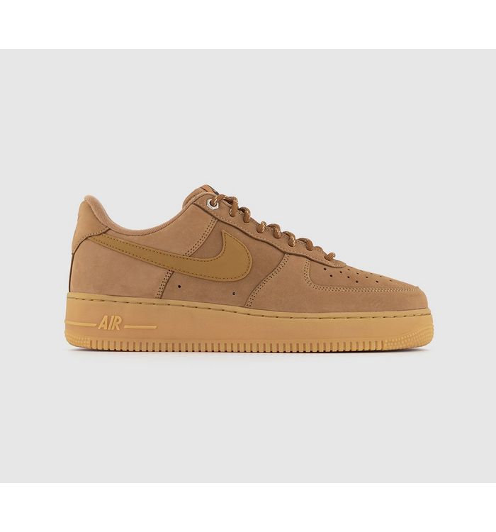 Nike Mens Air Force 1 07 Trainers Flax Wheat Gum Light Brown In Natural