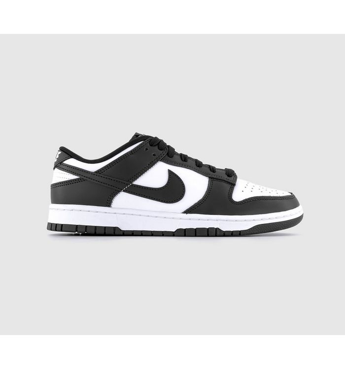 Nike Mens Dunk Low Trainers White Black White Leather