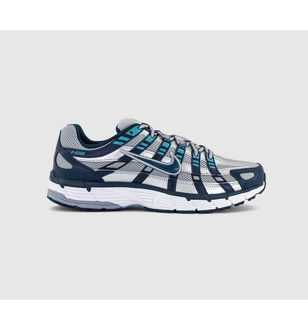 Nike P-6000 Trainers Armory Navy Metallic Silver Silver In Blue