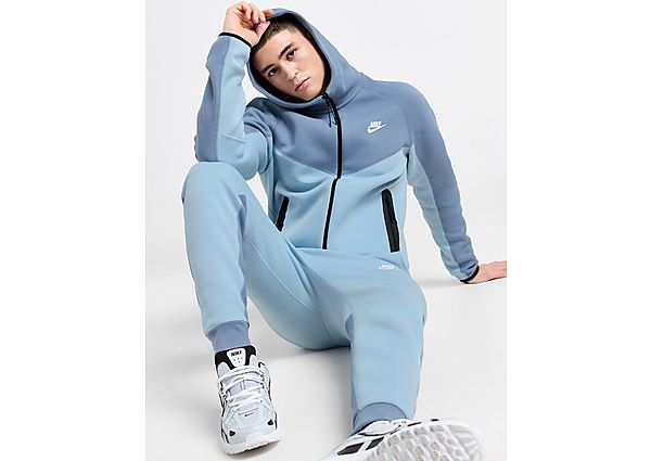 Nike Tech Fleece Hoodie Light Armoury Blue Ashen Slate White