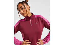 Nike Training Femme Crop 1 4 Zip Top Pink