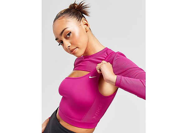 Nike Training Pro Crop Top Fireberry Fireberry Ice Peach s, Fireberry Fireberry Ice Peach