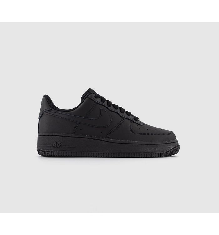 Nike Womens Air Force 1 07 Trainers Black Leather