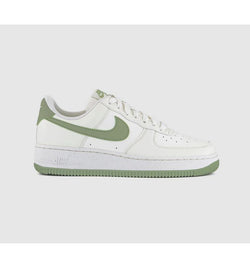 Nike Womens Air Force 1 Lo (W) Trainers Sail Oil Green Sail Volt In Natural