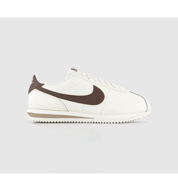 Nike Womens Cortez Trainers Sail Cacao Wow Khaki White In Natural