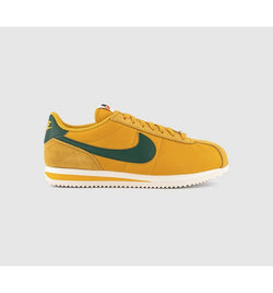 Nike Womens Cortez Trainers Yellow Ochre Gorge Green Safety Orange