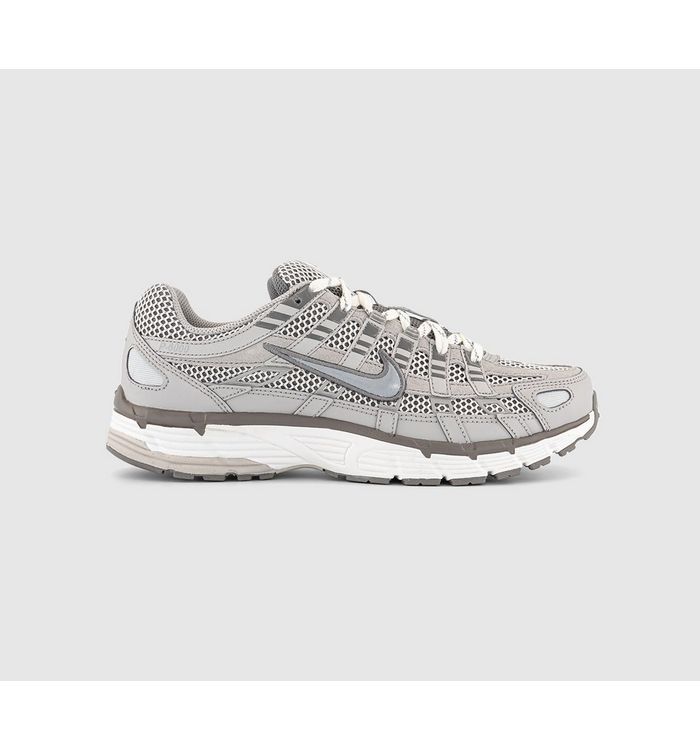 Nike Womens P-6000 Trainers Light Iron Ore Metallic Silver Photon Dust In Grey