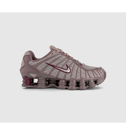 Nike Womens Shox TL Trainers Pumice Night Maroon Plum Eclipse Rubber In Red