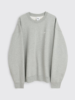 Nike Solo Swoosh Fleece Sweatshirt Dark Grey Heather White