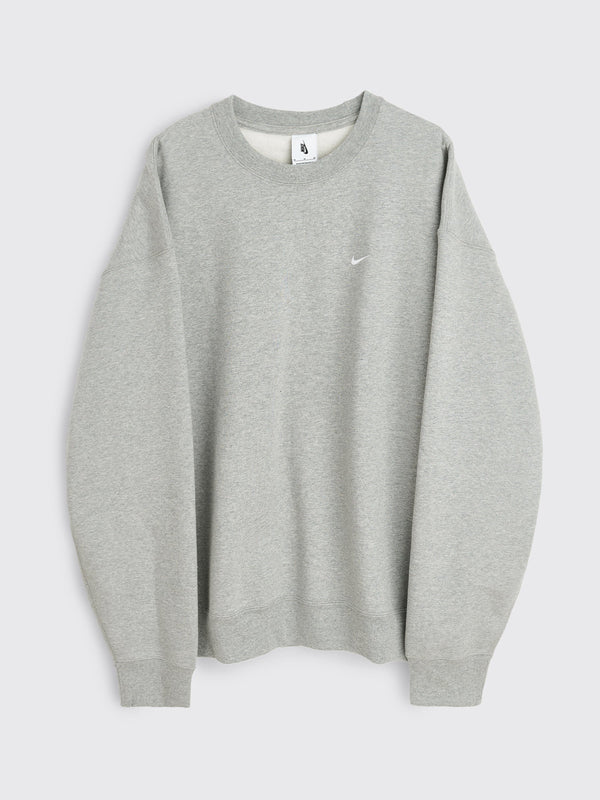 Nike Solo Swoosh Fleece Sweatshirt Dark Grey Heather White