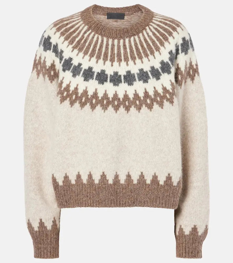 Nili Lotan Alena Fair Isle alpaca-blend sweater