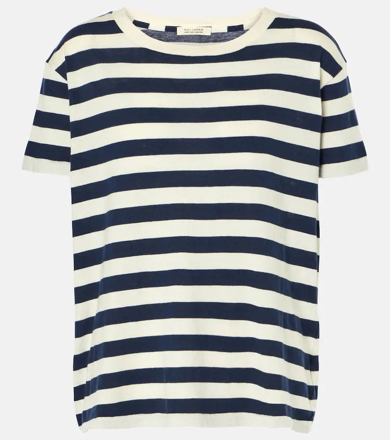 Nili Lotan Brady striped cotton T-shirt | LYBSTORE