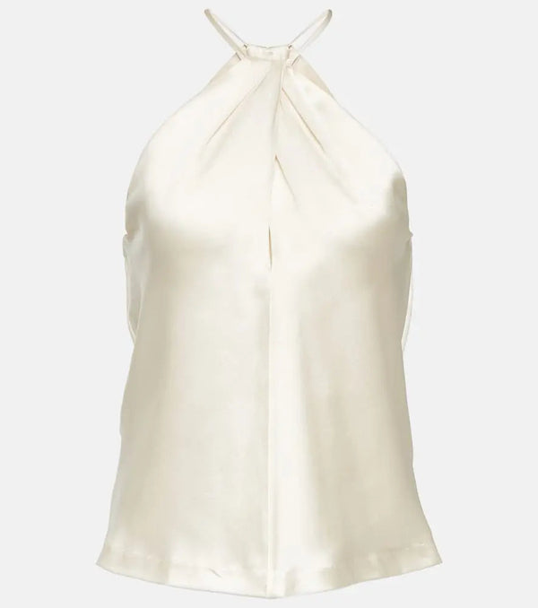 Nili Lotan Edwige halterneck silk top | LYBSTORE