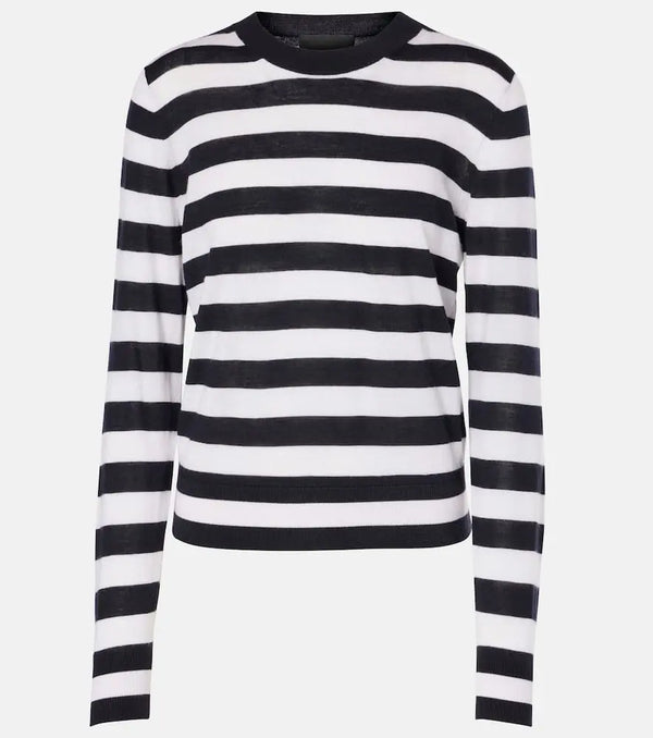 Nili Lotan Meir striped wool and silk sweater | LYBSTORE